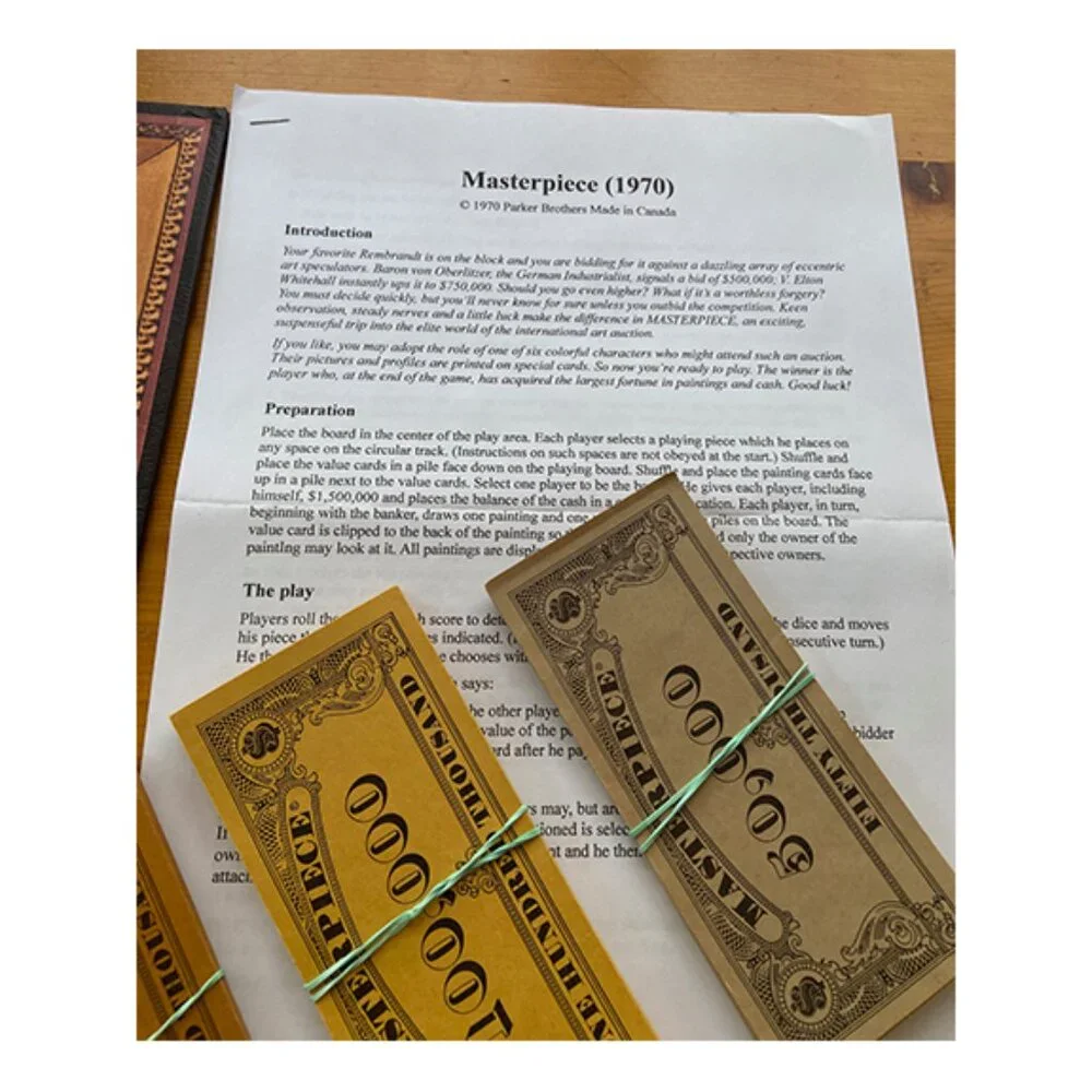 COMPLETE: “Masterpiece The Art Auction Game”: Parker Brothers 1970 - Picture 6 of 13